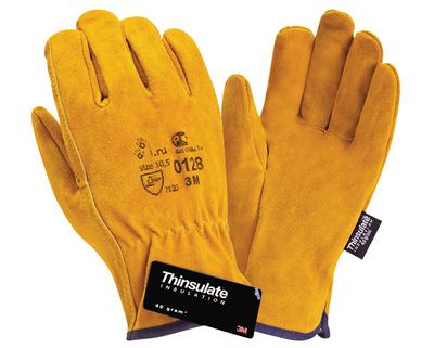 Спилковые утепленные перчатки DRIVER Thinsulate 3M