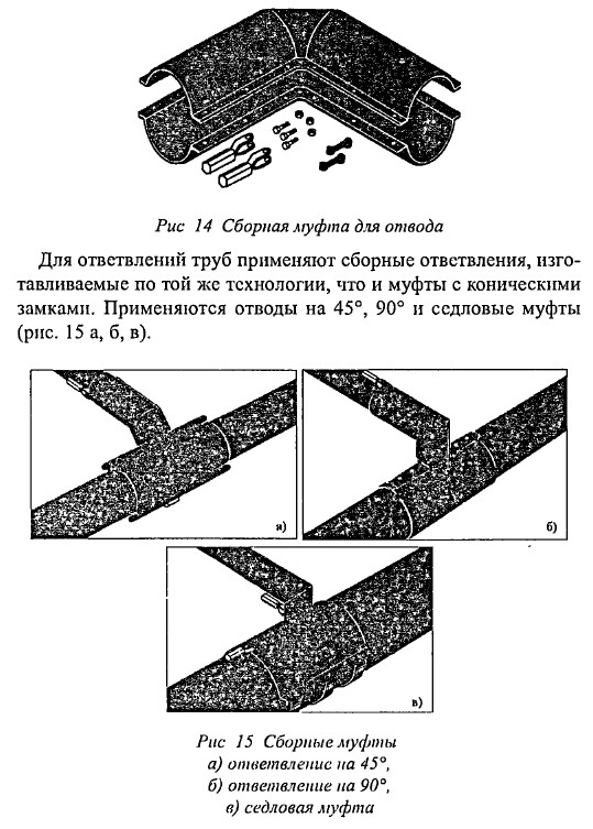 Сборная муфта для отвода