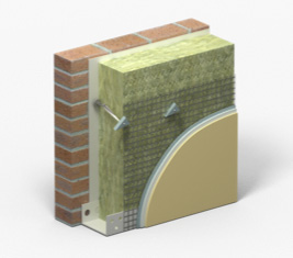 Тяжелая штукатурная теплоизоляция фасада.