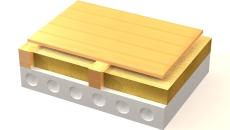 Теплоизоляция пола по бетонному основанию с дощатыми покрытиями.