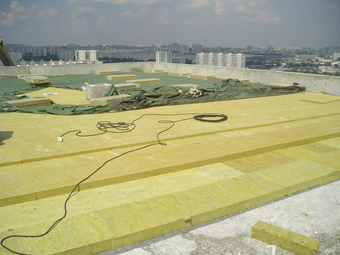 Теплоизоляция плоской кровли.